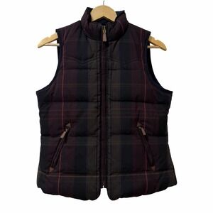 Lauren Ralph Lauren Womens Down Filled Reversible Plaid Puffer Vest Size SP Navy